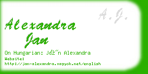 alexandra jan business card